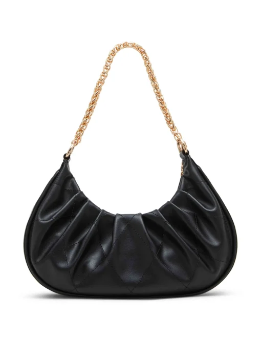 Best Anne Klein Small Smooth Stitched Quilted Crescent Shoulder Bag