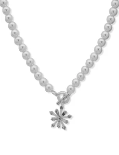 Hot Anne Klein Snowflake Motif Pendant Necklace