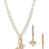 Outlet Anne Klein Snowflake Necklace/Earring Set Gold Tone