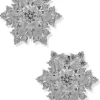 New Anne Klein Snowflake Station Button Earring