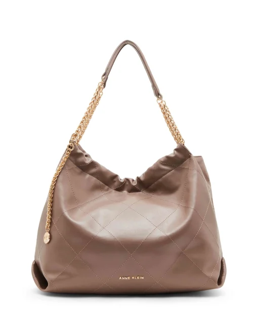 Best Anne Klein Soft Stitched Quilted Hobo With Chain Strap