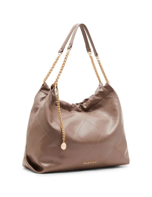 Online Anne Klein Soft Stitched Quilted Hobo With Chain Strap