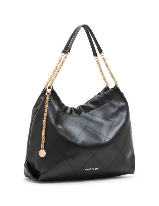 Online Anne Klein Soft Stitched Quilted Hobo With Chain Strap