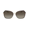 Fashion Anne Klein Square Metal Sunglasses