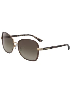 Fashion Anne Klein Square Metal Sunglasses