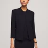 Shop Anne Klein Stand Collar Jacket Anne Black