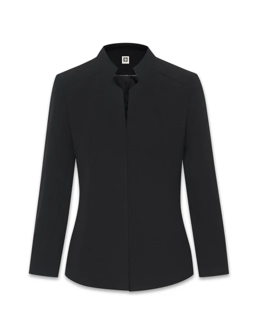 Shop Anne Klein Stand Collar Jacket Anne Black