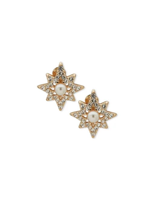 Store Anne Klein Star Button Earrings