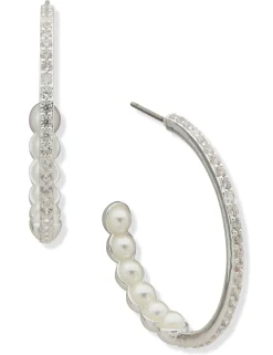 Sale Anne Klein Stone C-Hoop Earring