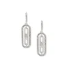 Outlet Anne Klein Stone Orbital Silver Crystal Earrings