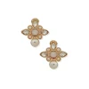 Discount Anne Klein Stone With Faux Pearl Clip On Stud Earrings