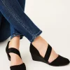 Cheap Anne Klein Tara Strap D'Orsay Wedge Black Multi Fabric