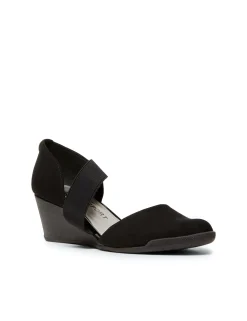 Cheap Anne Klein Tara Strap D'Orsay Wedge Black Multi Fabric