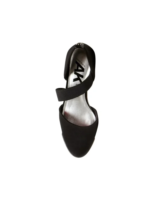 Cheap Anne Klein Tara Strap D'Orsay Wedge Black Multi Fabric
