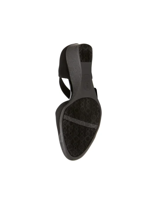 Cheap Anne Klein Tara Strap D'Orsay Wedge Black Multi Fabric