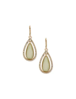 Cheap Anne Klein Teardrop Orbital Green Earrings