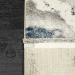 Best Sale Anne Klein The Artisan Modern Abstract Rug Collection Grey/Ivory/Blue