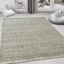 Fashion Anne Klein The Helena Contemporary Striped Rug Collection Natural Grey