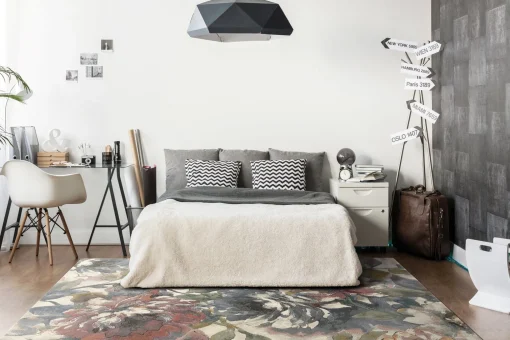 Clearance Anne Klein The Illusions Contemporary Floral Rug Collection Multi