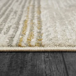 Best Anne Klein The Nobility Modern Abstract Rug Collection Grey/Beige/Charcoal