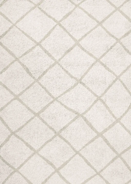 Best Anne Klein The Plush Modern Geometric Rug Collection Ivory/Beige