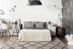 Shop Anne Klein The Plush Modern Geometric Rug Collection Grey/Dark Grey