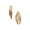 Cheap Anne Klein Three-Row Hoop Clip Earrings