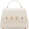 Outlet Anne Klein Top Handle Satchel With Embellished Horse Bit Detailing Anne White