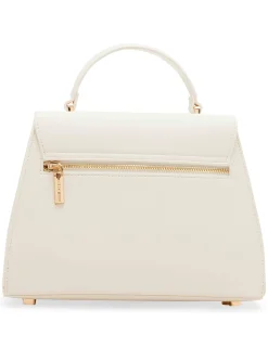 Outlet Anne Klein Top Handle Satchel With Embellished Horse Bit Detailing Anne White