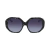 Sale Anne Klein Tortoise Geometric Oversized Sunglasses