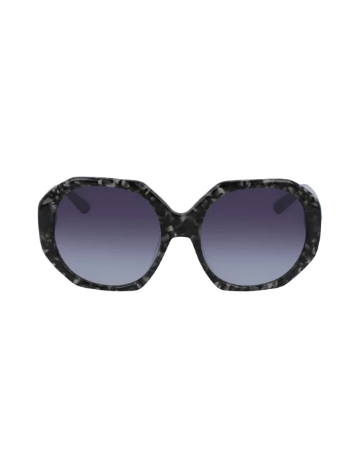 Sale Anne Klein Tortoise Geometric Oversized Sunglasses