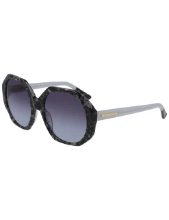 Sale Anne Klein Tortoise Geometric Oversized Sunglasses