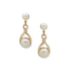 Best Sale Anne Klein Twisted Pearl Post Linear Earrings