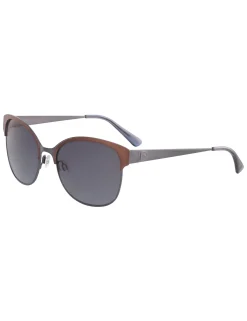 Best Anne Klein Two-Tone Metal Square Sunglasses