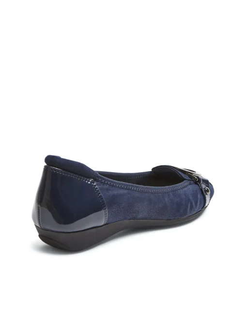 New Anne Klein Umeko Flat-Wide DARK NAVY