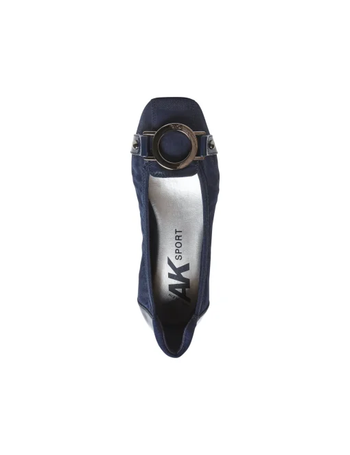 New Anne Klein Umeko Flat-Wide DARK NAVY