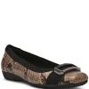 Sale Anne Klein Uplift Flat BLK/WHT SNAKE