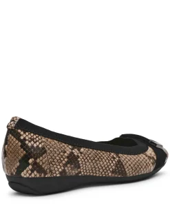 Sale Anne Klein Uplift Flat BLK/WHT SNAKE