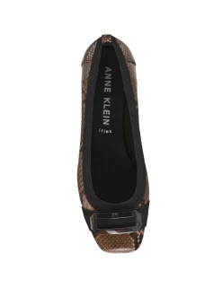 Sale Anne Klein Uplift Flat BLK/WHT SNAKE
