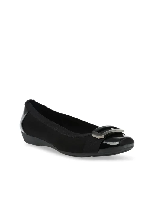 Sale Anne Klein Uplift Flat BLK/WHT SNAKE