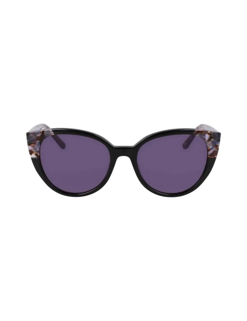 Fashion Anne Klein Uplifting Rounded Cat-eye Sunglasses BLACK