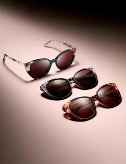 Fashion Anne Klein Uplifting Rounded Cat-eye Sunglasses BLACK