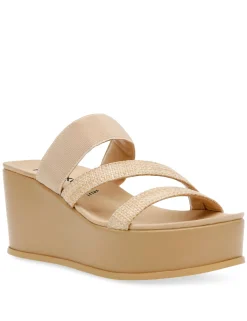 Clearance Anne Klein Velma Flatform Sandal- Sale Natural Raffia