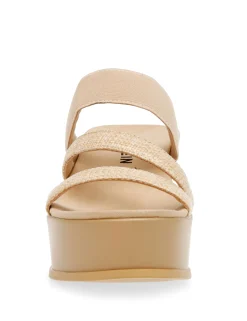 Clearance Anne Klein Velma Flatform Sandal- Sale Natural Raffia