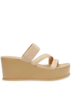 Clearance Anne Klein Velma Flatform Sandal- Sale Natural Raffia