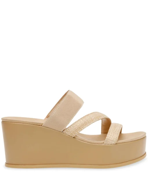 Clearance Anne Klein Velma Flatform Sandal- Sale Natural Raffia