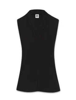 Online Anne Klein V-Neck Triple Pleat Top