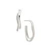 Shop Anne Klein Wavy Silver C-Hoop Earring