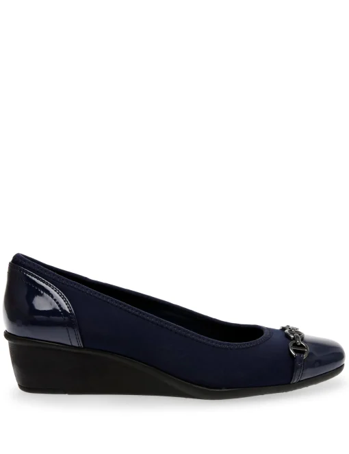 Sale Anne Klein Webster Wedge- Sale Navy Multi