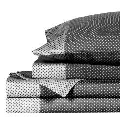 Outlet Anne Klein Westhill Dot Sheet Set Black